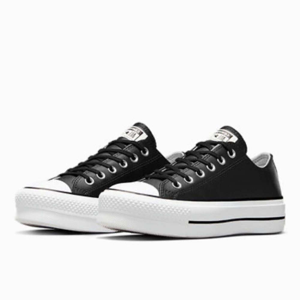 Converse Black and White Platform Sneakers